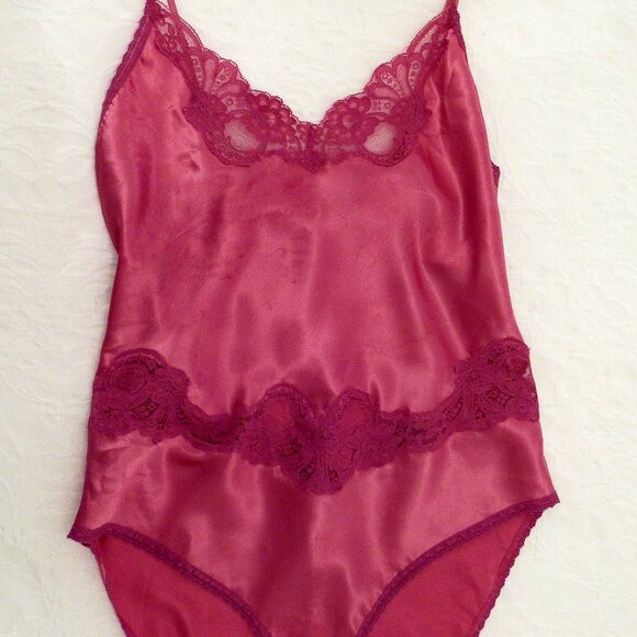 Vintage Victorian Lace Satin Teddy Romper Panties S/M - Picture 6 of 11